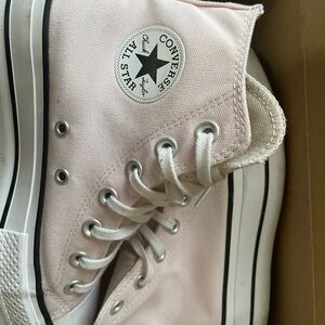 Light pink platform converse